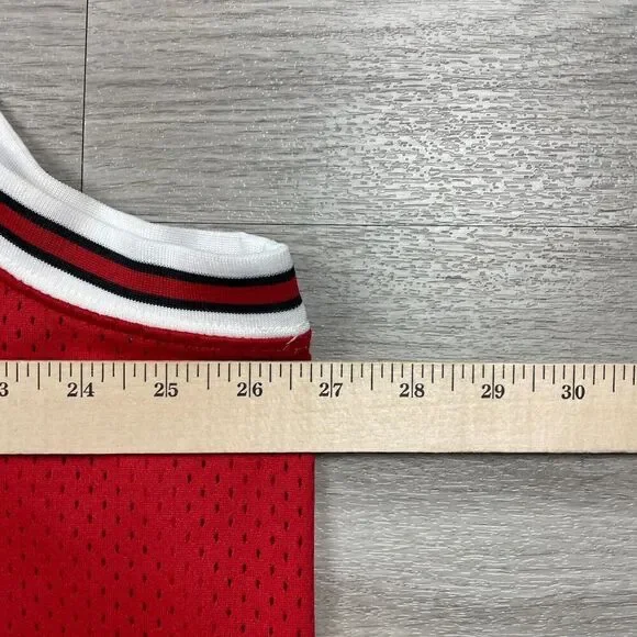 Vintage Michael Jordan Jersey Mens 3XL Red Nike Chicago Bulls 90s NBA Basketball - Picture 11 of 12